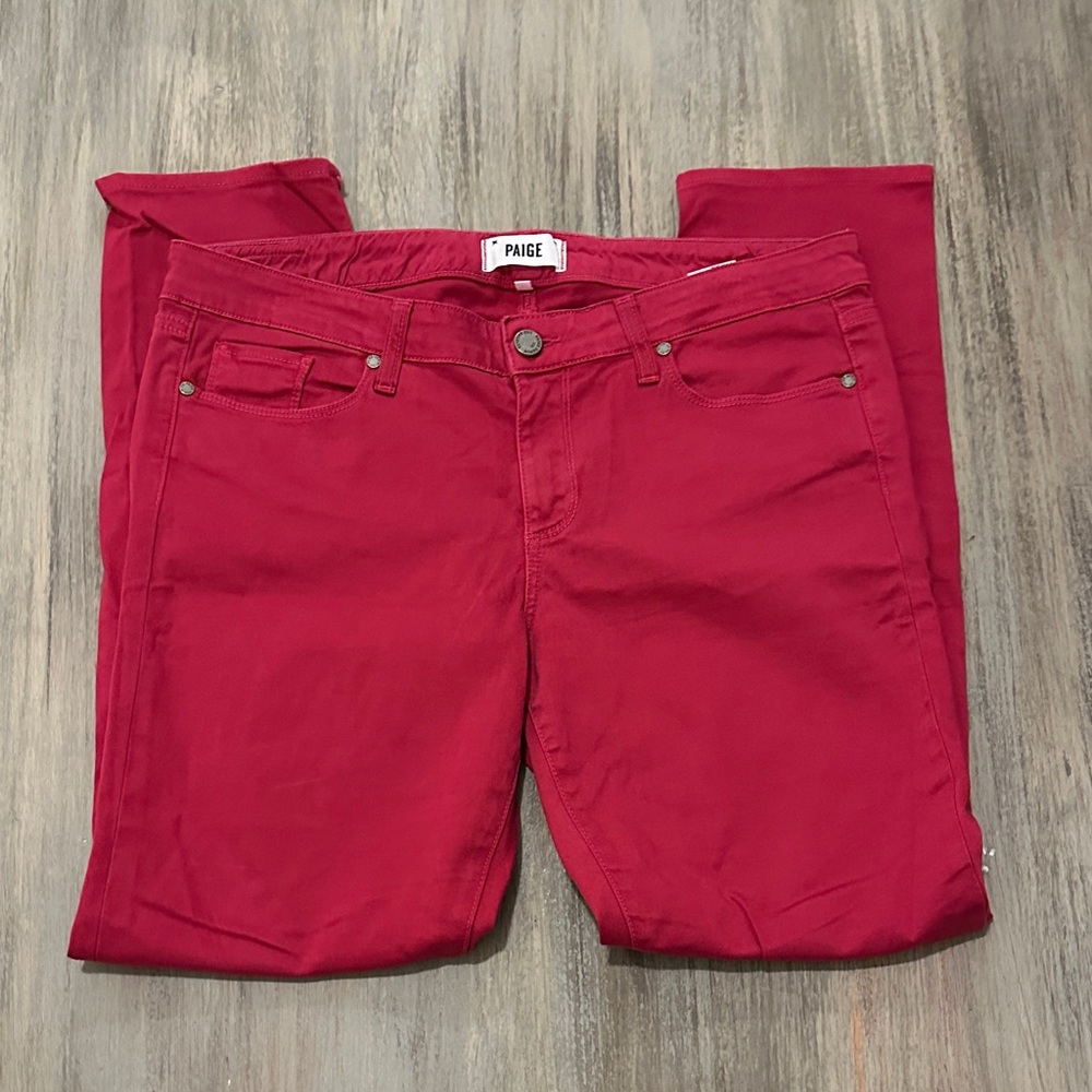 PAIGE Women's Bold Red Jeans